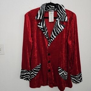 California costumes jacket faux velvet like Fabric see pics for description